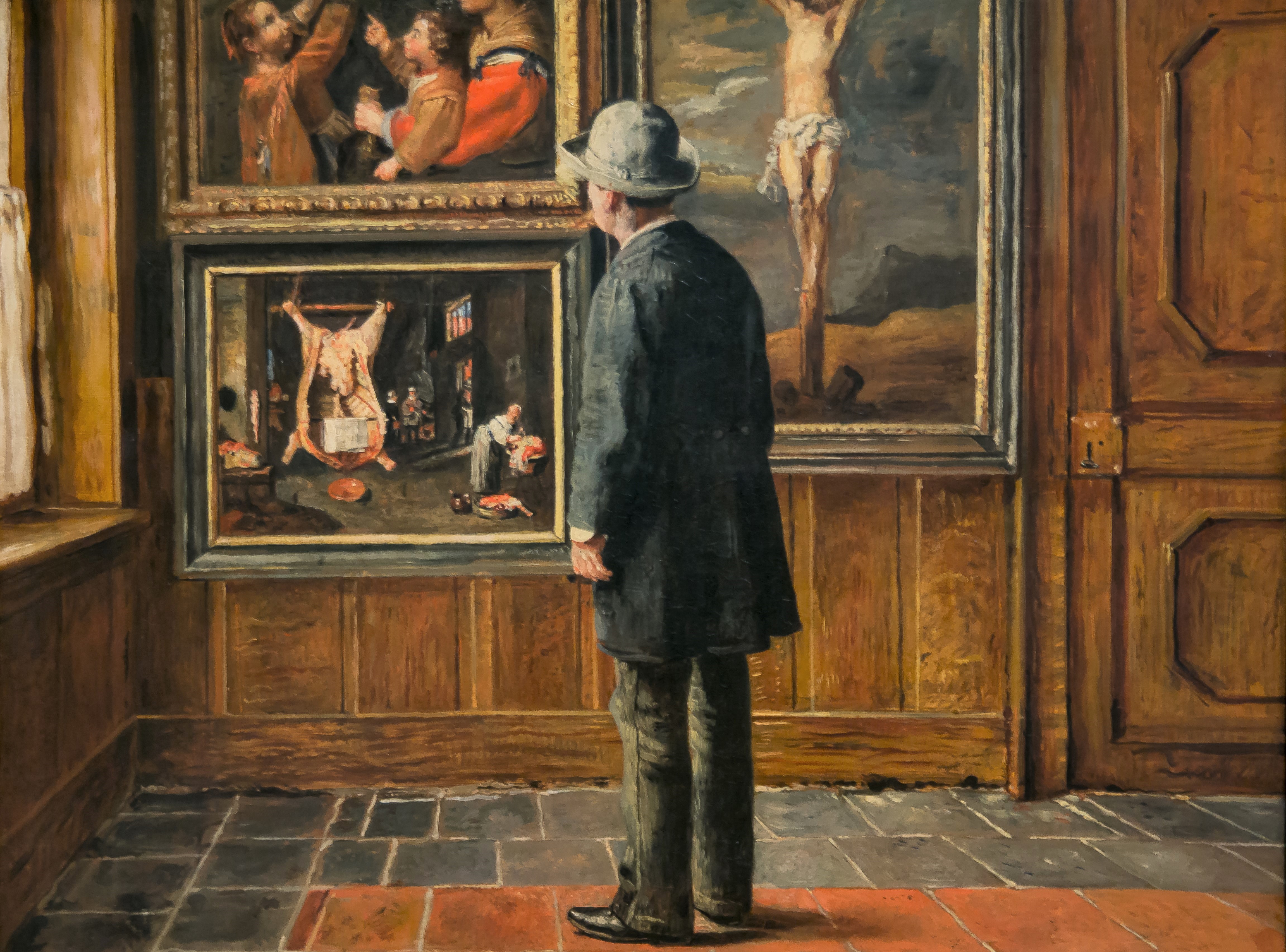 Henri de Braekeleer, Der Gemälde-Liebhaber, um 1884, Antwerpen, Koninklijk Museum voor Schone Kunsten Henri de Braekeleer, Der Gemälde-Liebhaber, um 1884, Antwerpen, Koninklijk Museum voor Schone Kunsten